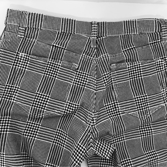 Lands' End Womens Pants High Rise Slim Soft Black White Houndstooth Size 12 - Picture 3 of 16